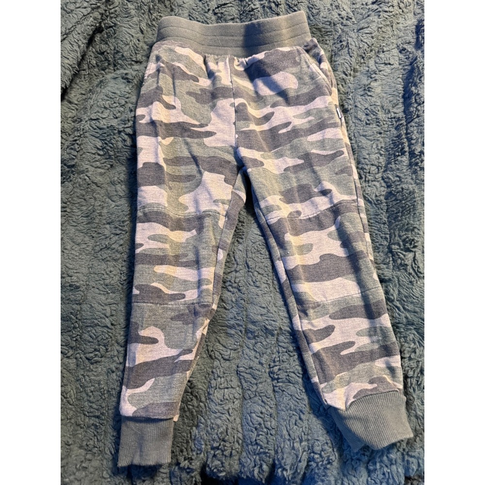 Little Sleepies Play Soluxe Terry Camo Joggers Green Grey 3T